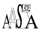Black and white graphic logo of the Asian American Services Association