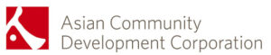 Graphic and text logo for the Asian Community Development Corporation
